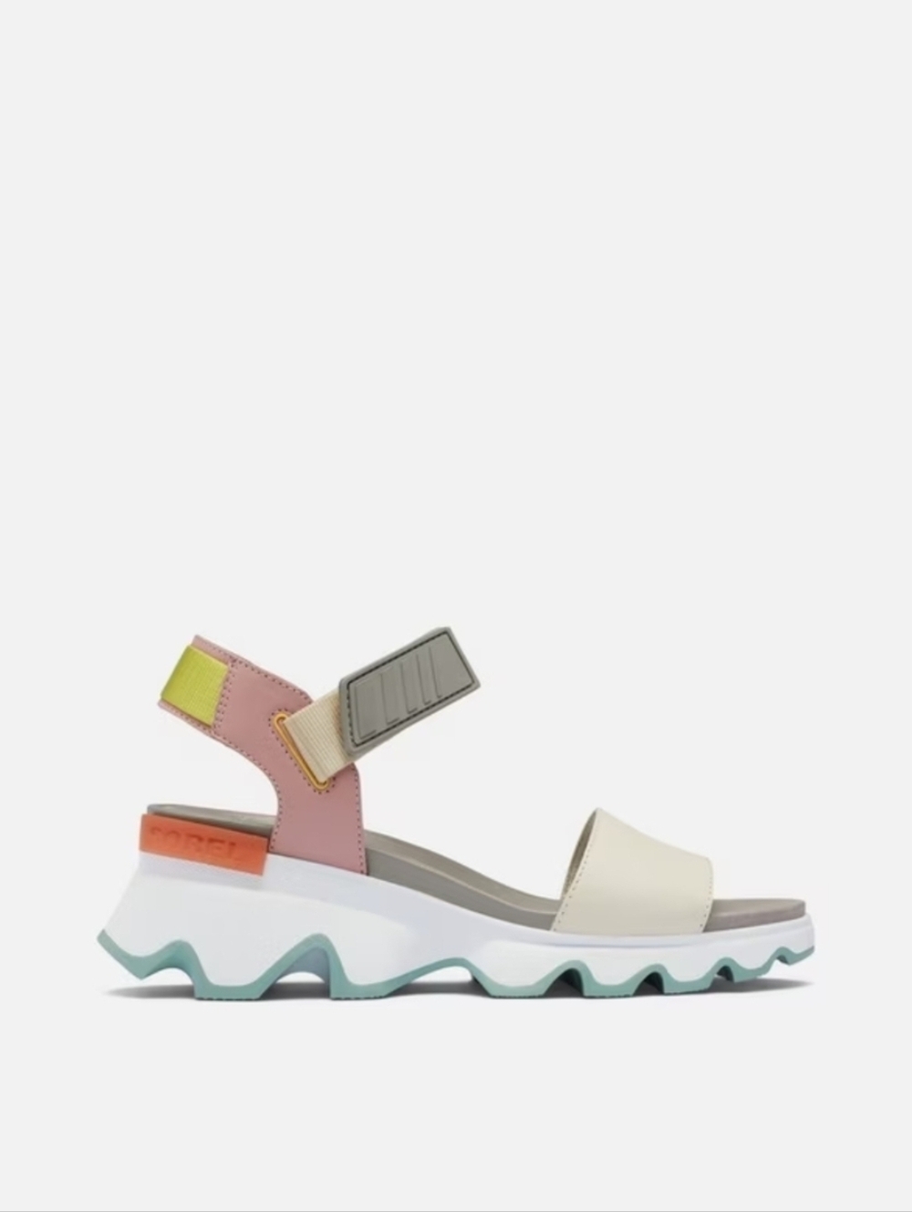 Sorel Kinetic Colorblock Sport Sandal - Cream & Pink Size 7